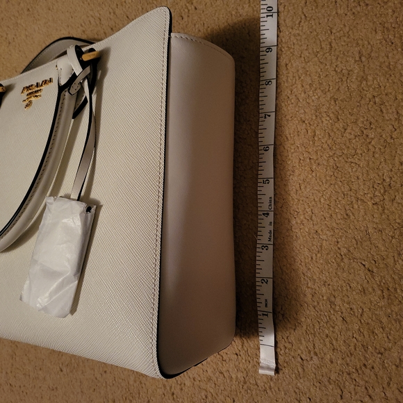 New Borsa A Mano Bianco 2-way Purse White Saffiano - Picture 13 of 15